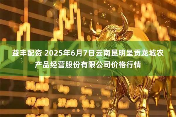 益丰配资 2025年6月7日云南昆明呈贡龙城农产品经营股份有限公司价格行情