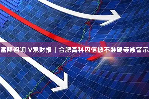 富隆咨询 V观财报｜合肥高科因信披不准确等被警示